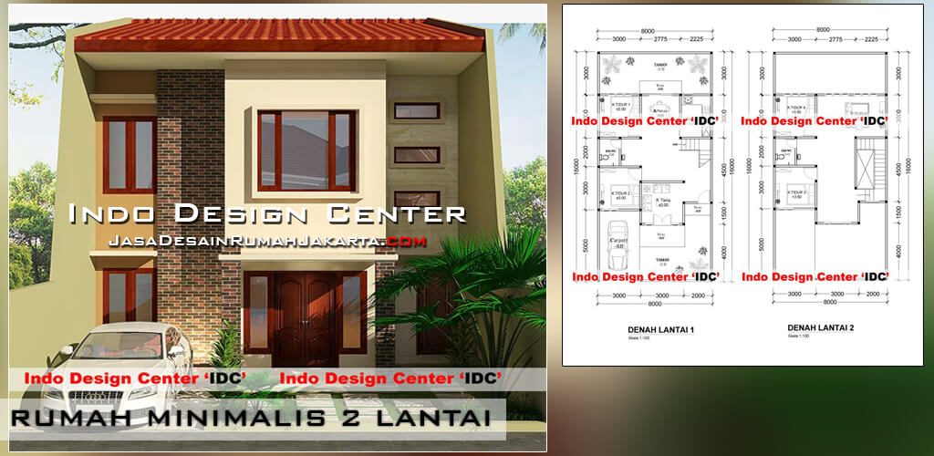 Jasa Desain Arsitek Rumah Minimalis 2 Lantai di Jakarta 
